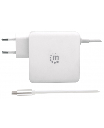 Manhattan Ładowarka Power Delivery USB-C 5V-20V do 60W USB-A 5V do 2.4A biała