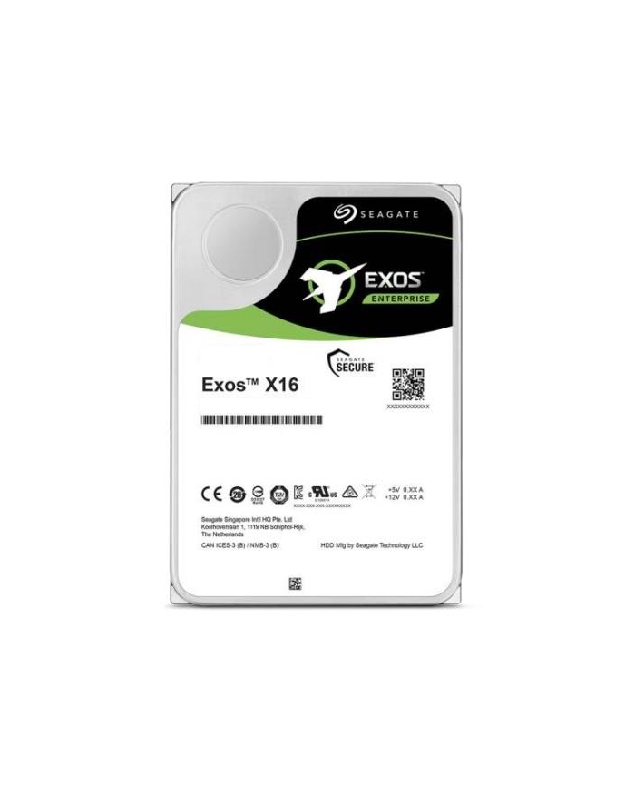 Dysk Seagate Exos X16, 3.5'', 14TB, SATA/600, 7200RPM, 256MB cache główny