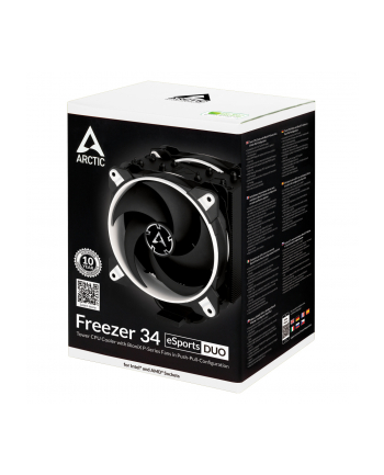 Arctic Freezer 34 eSports DUO - White, CPU cooler, s.1151,1150,1155,1156,AM4