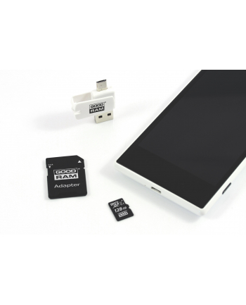 Karta pamięci z adapterem i czytnikiem kart GoodRam All in one M1A4-1280R12 (128GB; Class 10; Adapter  Czytnik kart MicroSDHC  Karta pamięci)