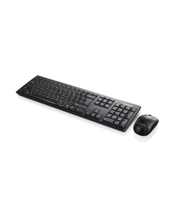 Zestaw klawiatura + mysz Lenovo 100 Wireless Combo Keyboard & Mouse GX30L66303 (USB 20; (EN); kolor czarny; optyczna; 1000 DPI) nr 1