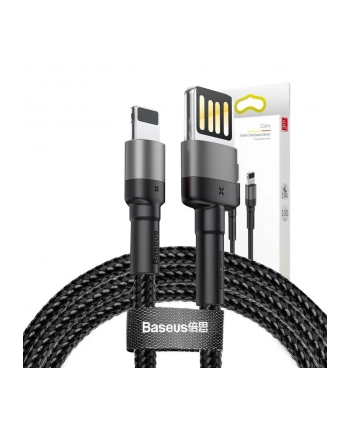 Kabel Baseus CALKLF-GG1 (USB 20 M - Lightning M; 1m; kolor szaro-czarny)