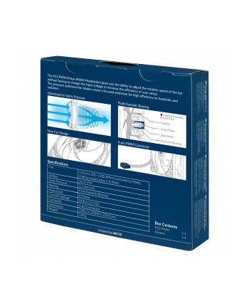 Wentylator do obudowy Arctic Cooling P12 PWM ACFAN00119A (120 mm; 1800 obr/min)