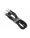 Kabel Baseus CALKLF-CG1 (Lightning M - USB 20 M; 2m; kolor szaro-czarny) - nr 2