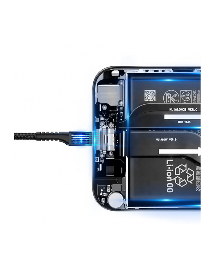 Kabel Baseus CATSR-01 (USB 20 M - USB 20 typu C M; 1m; kolor czarny) główny
