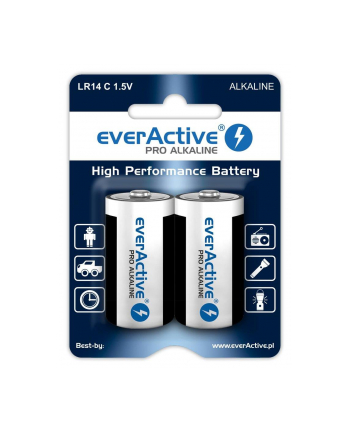 Zestaw baterii alkaliczne everActive EVLR14-PRO (x 2)