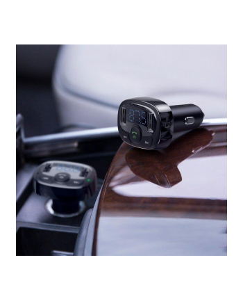 Transmiter FM FM do gniazda samochodowej zapalniczki Baseus CCTM-01 (MicroSD  USB 20)