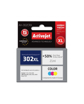 Tusz Activejet AH-302CRX (zamiennik HP 302XL F6U67AE; Premium; 21 ml; kolor)