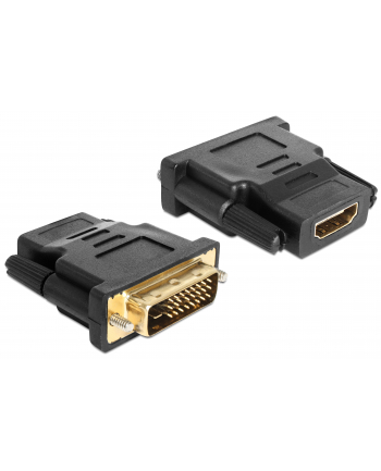 Delock adapter DVI-D(M)(24+1)->HDMI(F), czarny