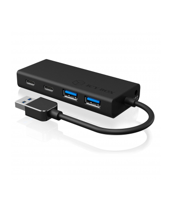 IcyBox 4-portowy Hub USB 3.0, 2x USB Type-C, 2x USB Type-A