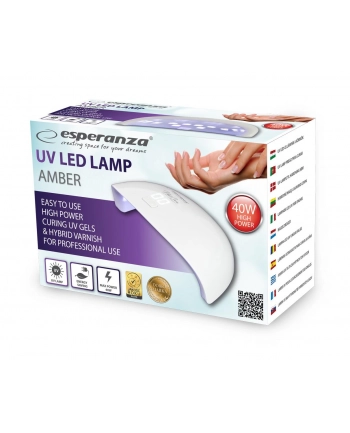 ESPERANZA EBN009 AMBER - Lampa UV do paznokci żelowych, hybrydowych 40W nr 1