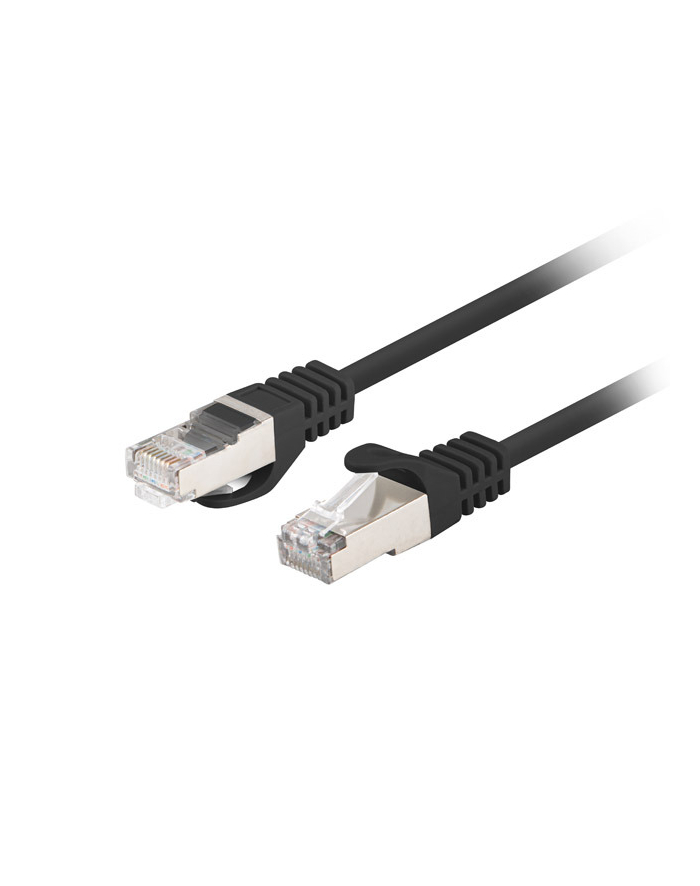 Lanberg Patchcord RJ45 cat.6 FTP 0.25m czarny główny