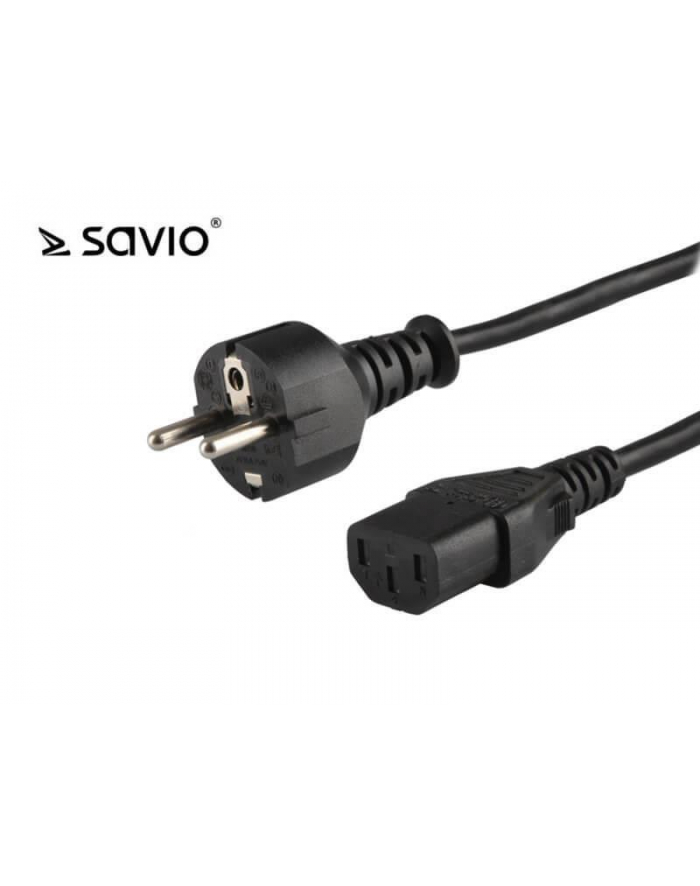 SAVIO CL-138 Kabel zasilający C13 3*0,75 1,8m główny