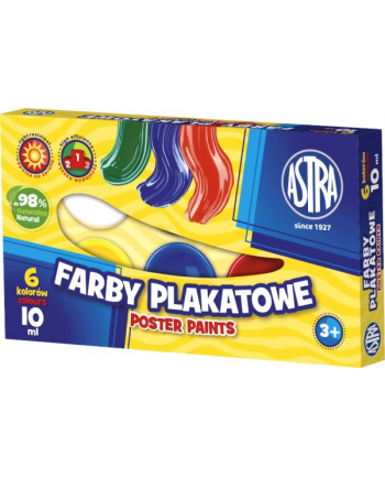 Farby plakatowe 6kol 10ml ASTRA