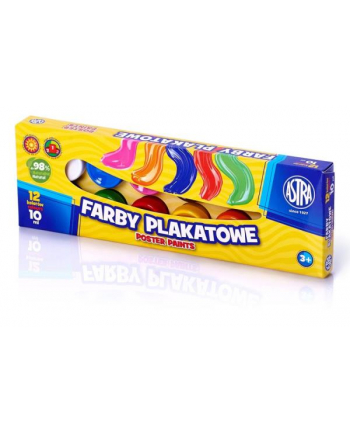 Farby plakatowe 12kol 10ml ASTRA