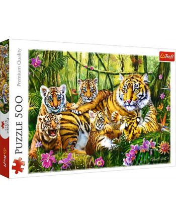 Puzzle 500el Rodzina tygrysów 37350 Trefl