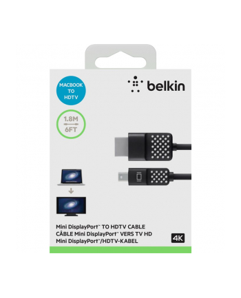 belkin Kabel Mini DisplayPort-HDMI 1,8m 4k czarny