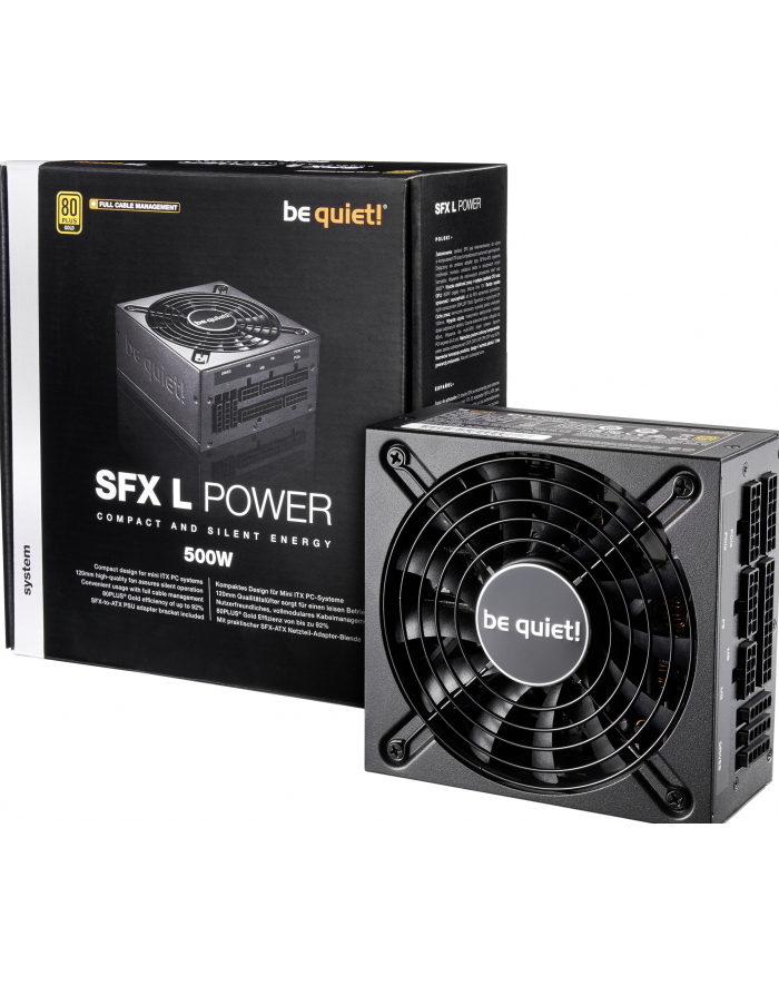 be quiet! Zasilacz SFX-L Power 500W BN238 główny