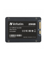 verbatim Dysk SSD wewnętrzny 256GB 2,5cala VI550 S3 SATA III czarny - nr 22