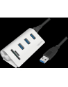 LOGILINK - Aluminiowy HUB 3xUSB3.0 z czytnikiem kart pamięci - nr 30