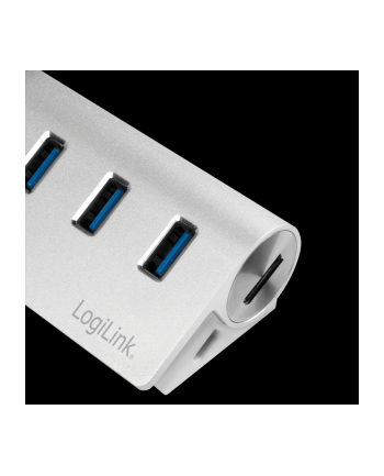 LOGILINK - Aluminiowy HUB 3xUSB3.0 z czytnikiem kart pamięci