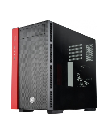 Silverstone Obudowa SST-RL08BR-RGB Red Line Mini Tower Micro ATX, TG, czarna