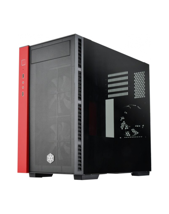 Silverstone Obudowa SST-RL08BR-RGB Red Line Mini Tower Micro ATX, TG, czarna główny