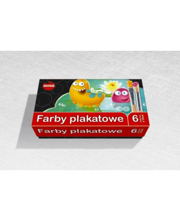 Farby plakatowe 6kol 20ml MONA