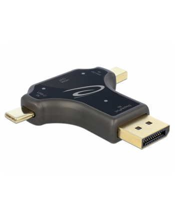 Delock Monitor adapter z USB Type-C/DP/miniDP do HDMI (F), 4K 60Hz, czarny