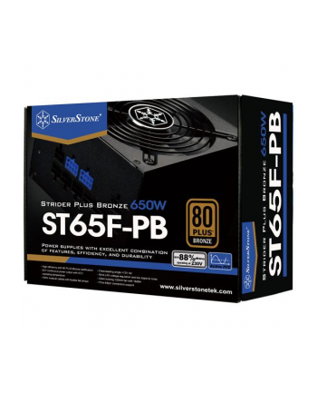 Silverstone ATX PSU SST-ST65F-PB, 650W 80 Plus Bronze, Low Noise 120mm, Modular