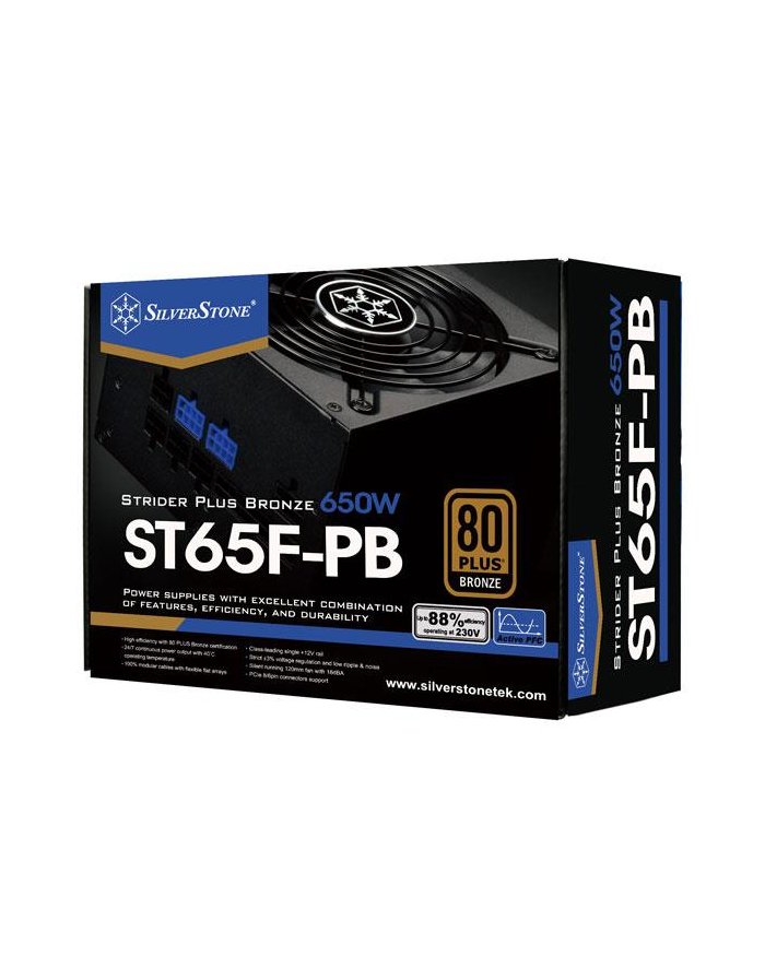 Silverstone ATX PSU SST-ST65F-PB, 650W 80 Plus Bronze, Low Noise 120mm, Modular główny