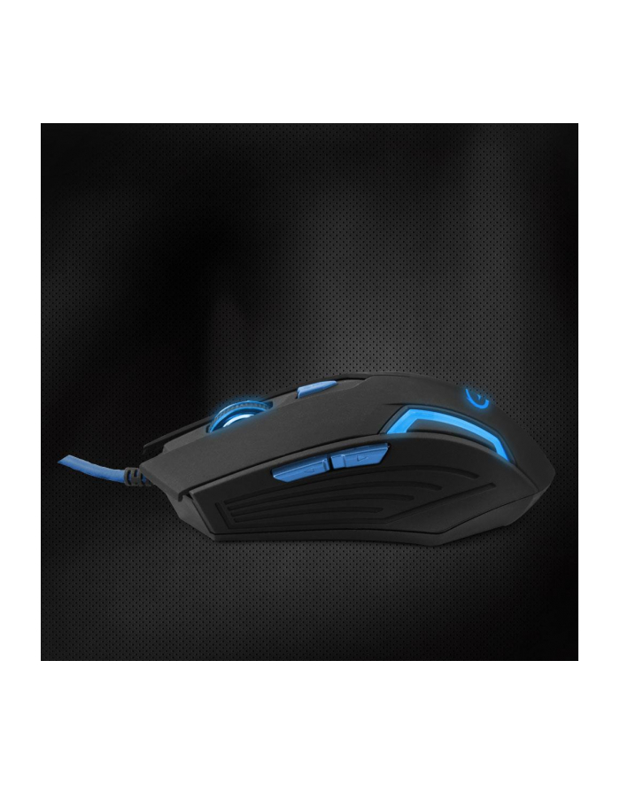 Mysz komputerowa Esperanza FIGHTER EGM205B (optyczna; 2400 DPI; kolor czarno-niebieski) główny