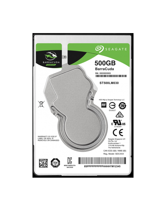 Dysk Seagate ST500LM030 (500 GB ; 25 ; SATA III; 128 MB; 5400 obr/min) główny