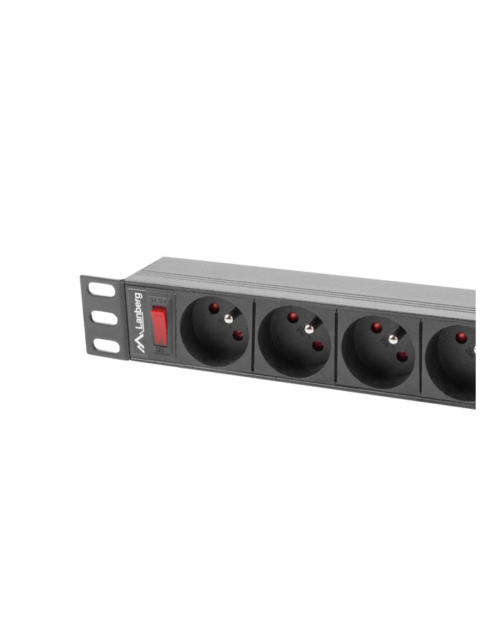 Listwa RACK Lanberg PDU-09E-0300-BK (7 x UTE; 16 A; 3m; kolor czarny) główny