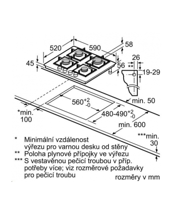 Płyta gazowa BOSCH PNP6B6B90 (4 pola grzejne; kolor czarny)