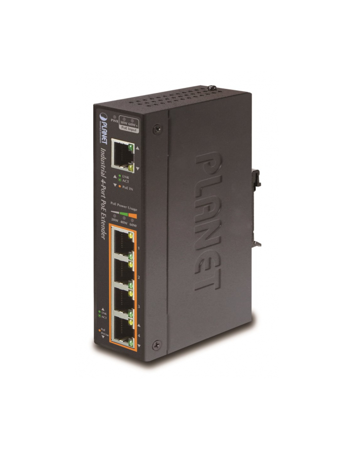 PLANET REPEATER IPOE-E174 4-PORT 8023AF/AT GIGABIT+ULTRA POE główny