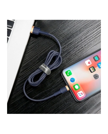 Kabel Baseus cafule CALKLF-CV3 (USB - Lightning ; 2m; kolor granatowy)
