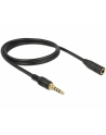 Przedłużacz audio Delock minijack M/F 4Pin 1m czarny dla iPhone - nr 5