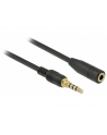 Przedłużacz audio Delock minijack M/F 4Pin 1m czarny dla iPhone - nr 8