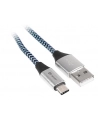 Kabel Tracer USB 2.0 Type-C A Male - C Male 1m czarno-niebieski - nr 3