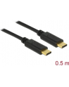 Kabel Delock USB-C(M) - USB-C(M) 2.0 0.5m czarny e-marker - nr 10