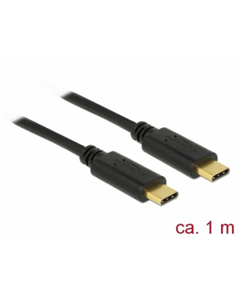 Kabel Delock USB-C(M) - USB-C(M) 2.0 1m czarny e-marker nr 1