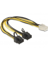 Kabel rozdzielacz zasilania Delock PCIe 6-pin F -> 2x PCIe 8(6+2)-pin M - nr 2