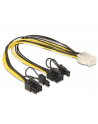 Kabel rozdzielacz zasilania Delock PCIe 6-pin F -> 2x PCIe 8(6+2)-pin M - nr 3