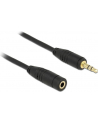 Kabel audio Delock minijack - minijack M/F 3 Pin 0.5m czarny - nr 10