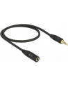 Kabel audio Delock minijack - minijack M/F 3 Pin 0.5m czarny - nr 11