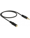 Kabel audio Delock minijack - minijack M/F 3 Pin 0.5m czarny - nr 8