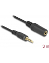 Kabel audio Delock minijack - minijack M/F 3 Pin 3m czarny - nr 11