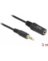 Kabel audio Delock minijack - minijack M/F 3 Pin 3m czarny - nr 14