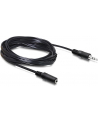 Kabel audio Delock minijack - minijack M/F 3 Pin 5m czarny - nr 12